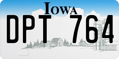 IA license plate DPT764