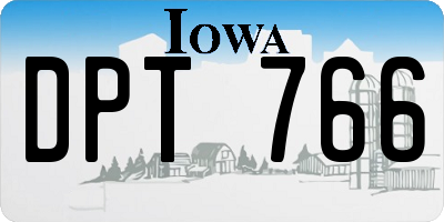 IA license plate DPT766