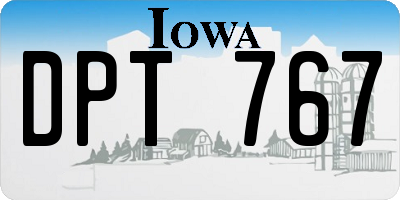 IA license plate DPT767