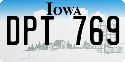 IA license plate DPT769