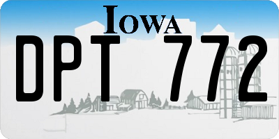 IA license plate DPT772