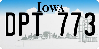 IA license plate DPT773