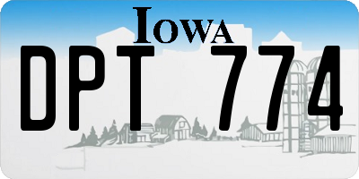 IA license plate DPT774