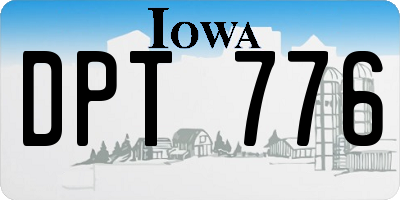 IA license plate DPT776