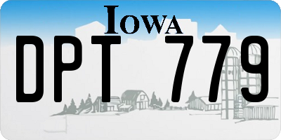 IA license plate DPT779