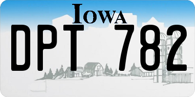 IA license plate DPT782