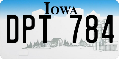 IA license plate DPT784