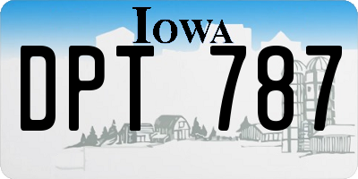 IA license plate DPT787