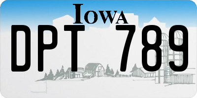 IA license plate DPT789