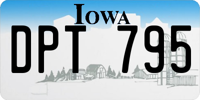 IA license plate DPT795