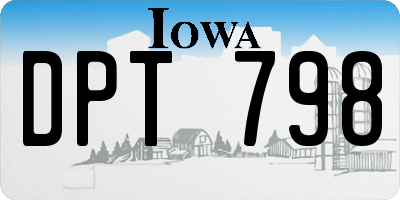 IA license plate DPT798