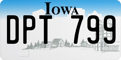 IA license plate DPT799