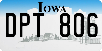 IA license plate DPT806