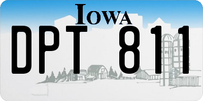 IA license plate DPT811