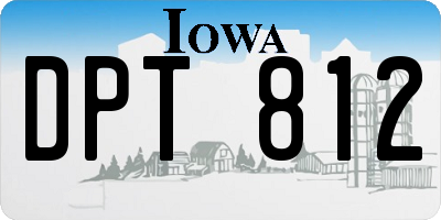 IA license plate DPT812