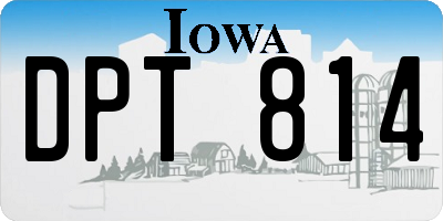 IA license plate DPT814