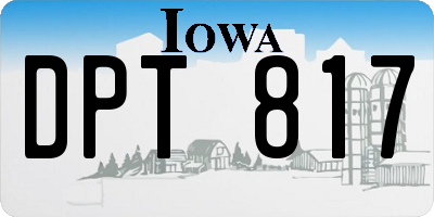 IA license plate DPT817