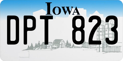 IA license plate DPT823