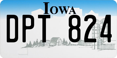 IA license plate DPT824