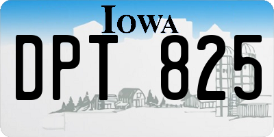 IA license plate DPT825