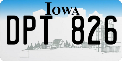 IA license plate DPT826