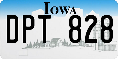IA license plate DPT828