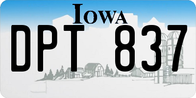 IA license plate DPT837