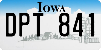 IA license plate DPT841