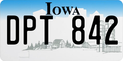 IA license plate DPT842