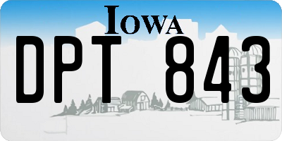 IA license plate DPT843