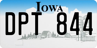 IA license plate DPT844