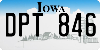 IA license plate DPT846