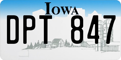 IA license plate DPT847