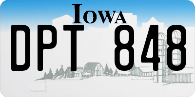 IA license plate DPT848