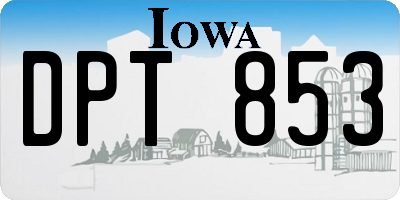 IA license plate DPT853