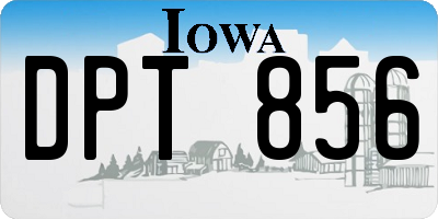 IA license plate DPT856