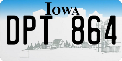 IA license plate DPT864
