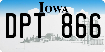 IA license plate DPT866