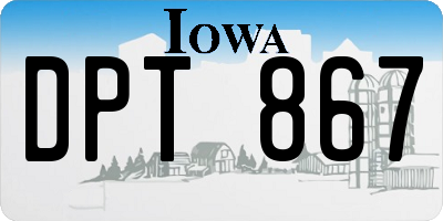 IA license plate DPT867