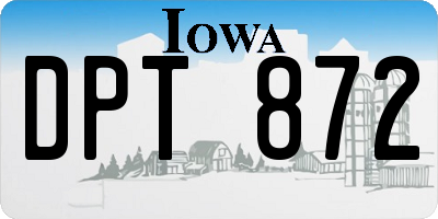 IA license plate DPT872