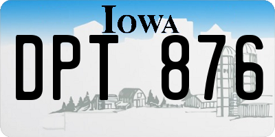 IA license plate DPT876