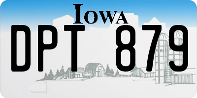 IA license plate DPT879