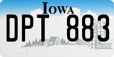 IA license plate DPT883