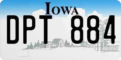 IA license plate DPT884