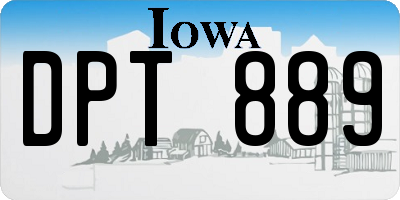 IA license plate DPT889