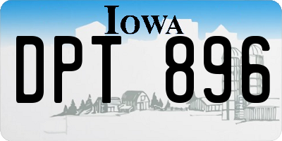 IA license plate DPT896
