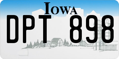 IA license plate DPT898