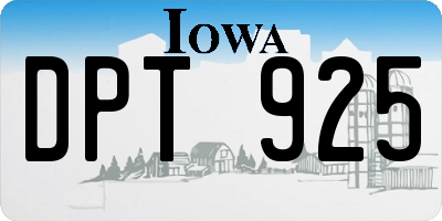IA license plate DPT925