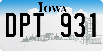IA license plate DPT931