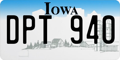 IA license plate DPT940